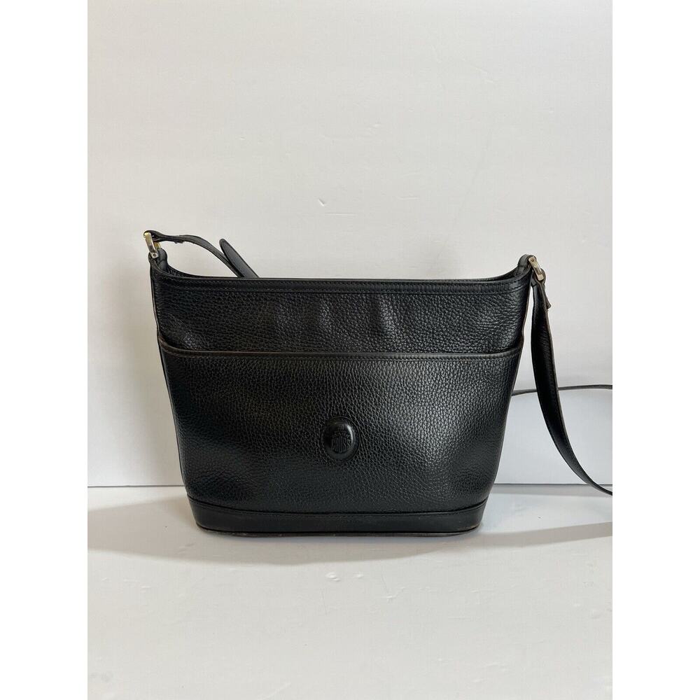 Vintage Black Mark Cross Small Bucket Handbag Purse